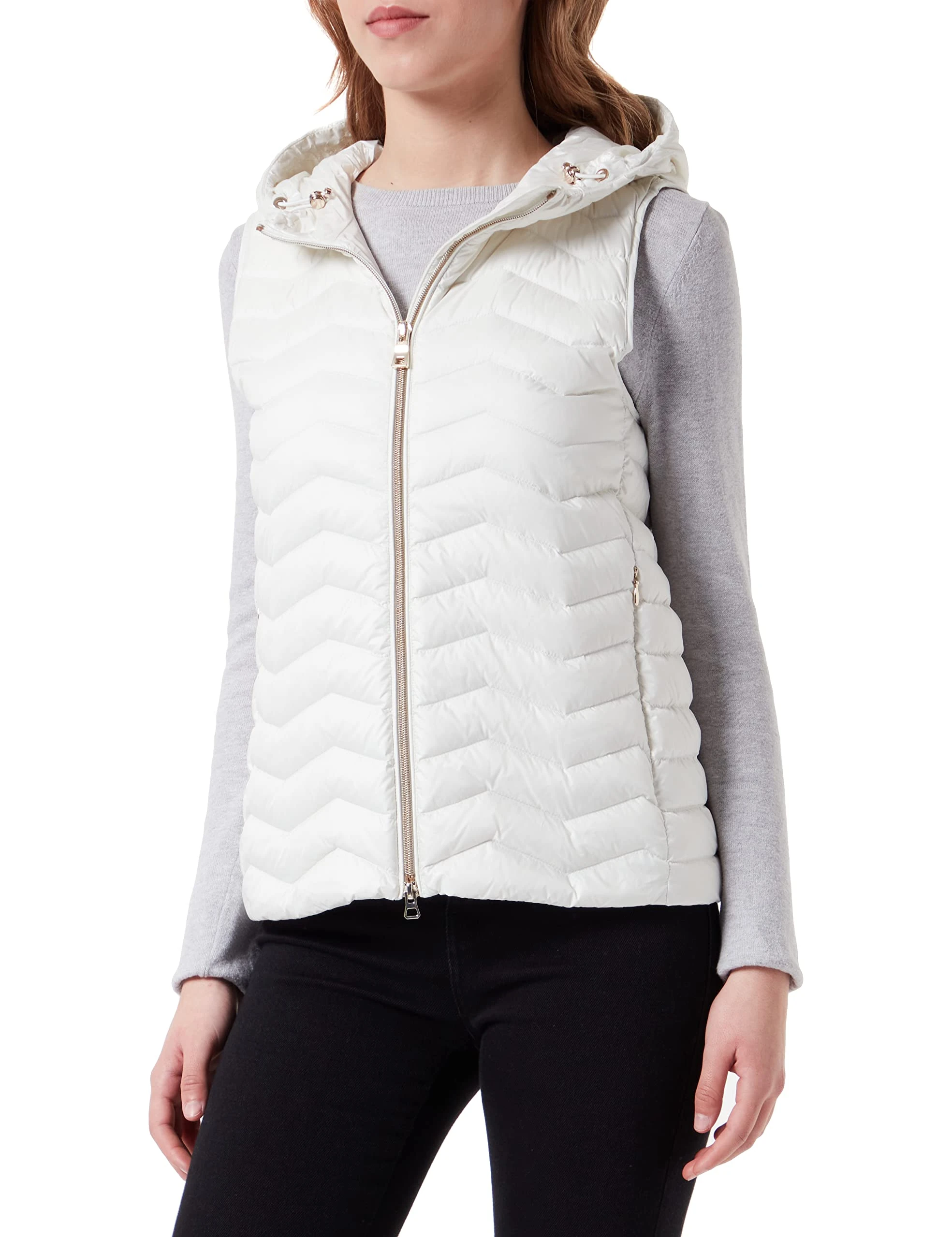 Geox Women's D Jaysen Jacket, Blanc De Blanc, 8