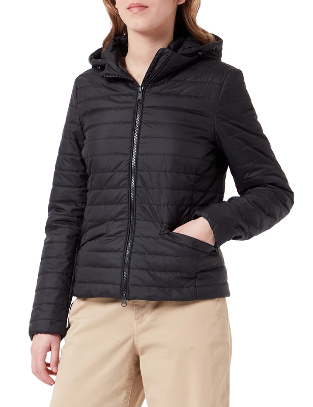 Geox Women's W Ascythia Jacket, Black, 6