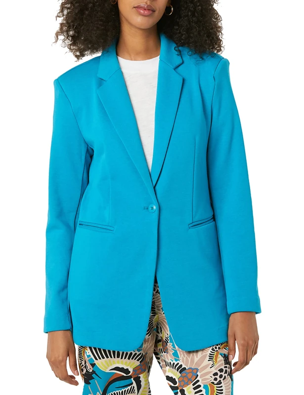 TEREA Women's Amora French Terry Blazer, Enamel Blue, XL