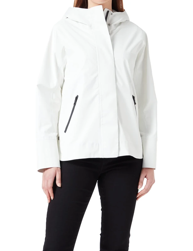 Geox Women's W Gendry Jacket, Blanc De Blanc, 4
