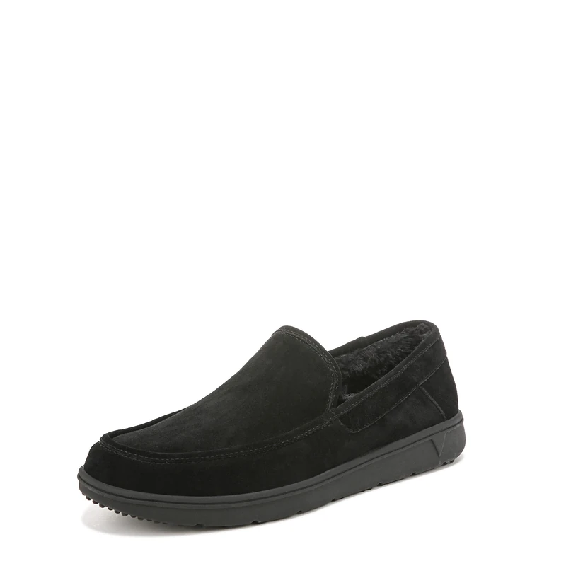 Vionic Men's Slippers - Gustavo, Black Suede, UK 6, Medium Fit