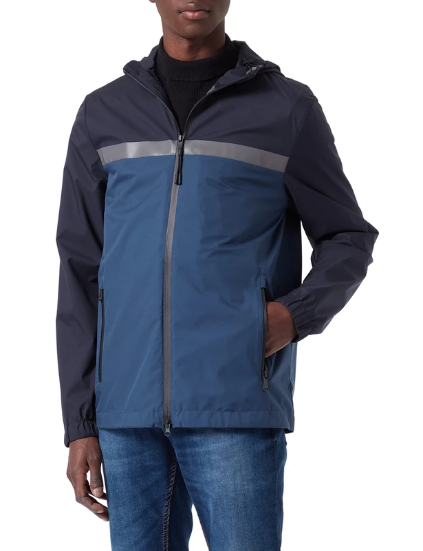 Geox Men's M Ionio Jacket, Sky Captain/Moonlit, 54, Sky Captain/Moonlit, 44