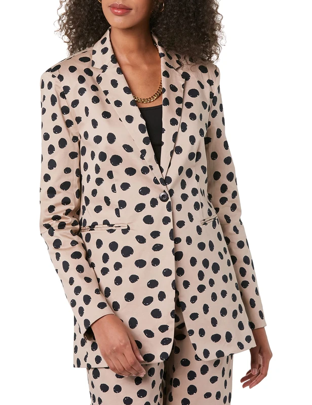 TEREA Women's Catalina Blazer, Hummus Dot, S