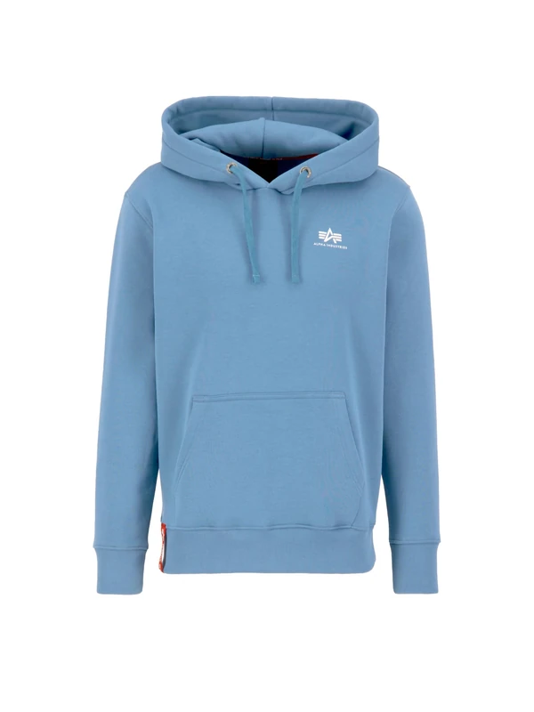 Alpha Industries Basic Hoody Small Logo Hooded Sweat for Men Airforce Blue