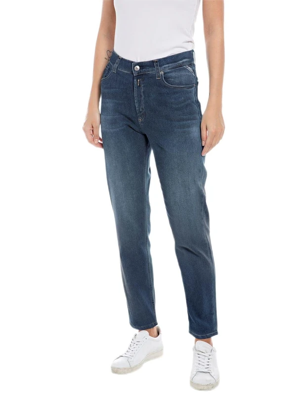 REPLAY Damen Jeans Kiley Straight-Fit, Dark Blue 007 (Blau), 30W / 28L