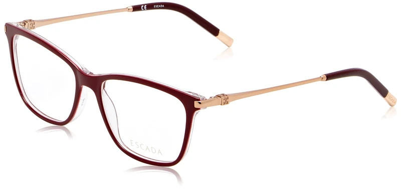 Escada VESC65 Glasses, Shiny Full Bordeaux, 54 for Women, Shiny Full Bordeaux, UK 26 - Image 1