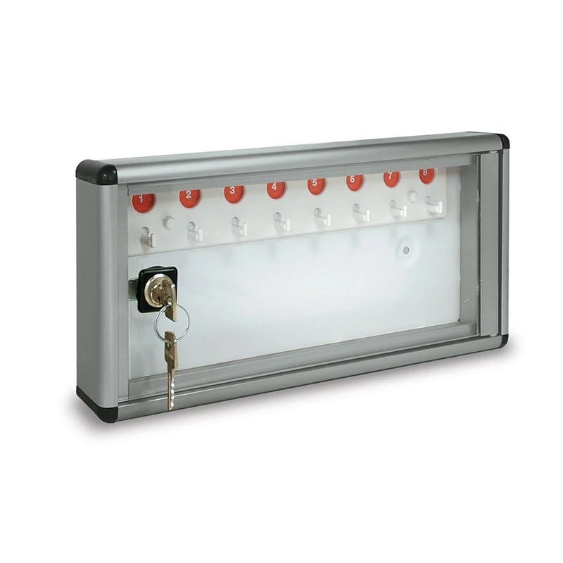 Alubox 1007633 Bc 8 Message Board for 8 Keys, Silver Met