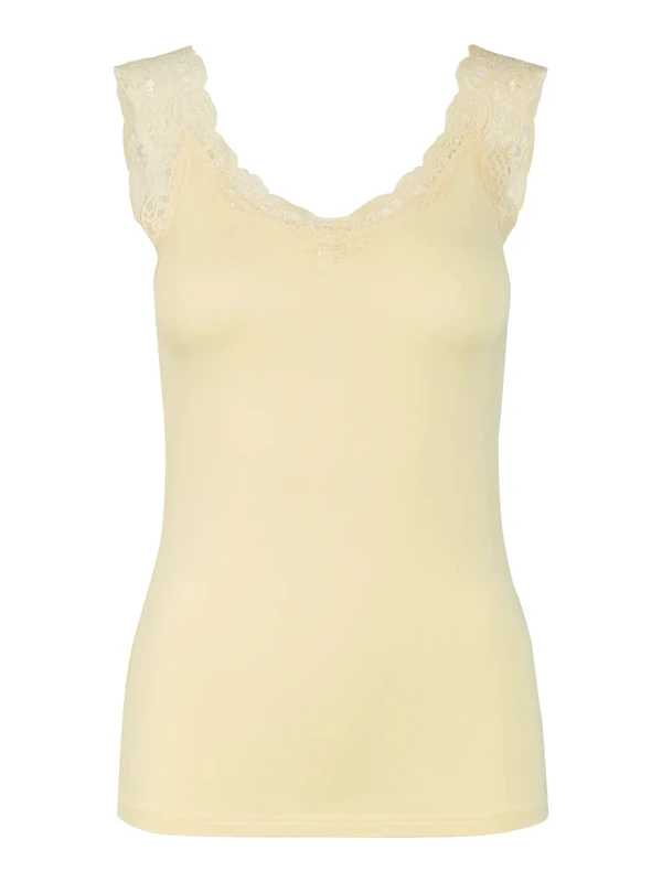 Pieces Women's Pcbarbera Lace Top Noos Top, Golden Haze, M