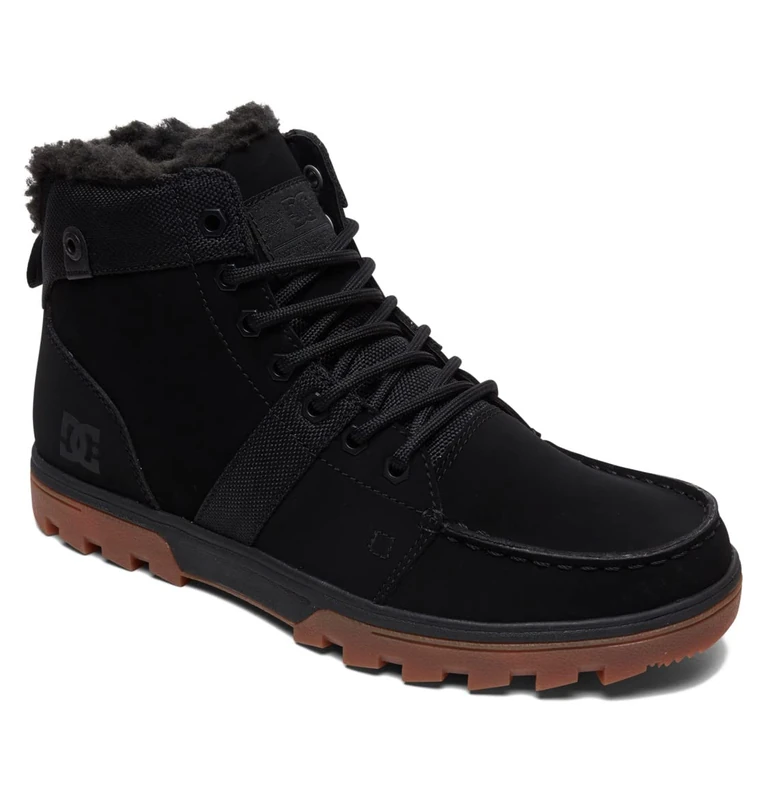 DC Shoes Woodland - Sherpa Lined Leather Boots for Men