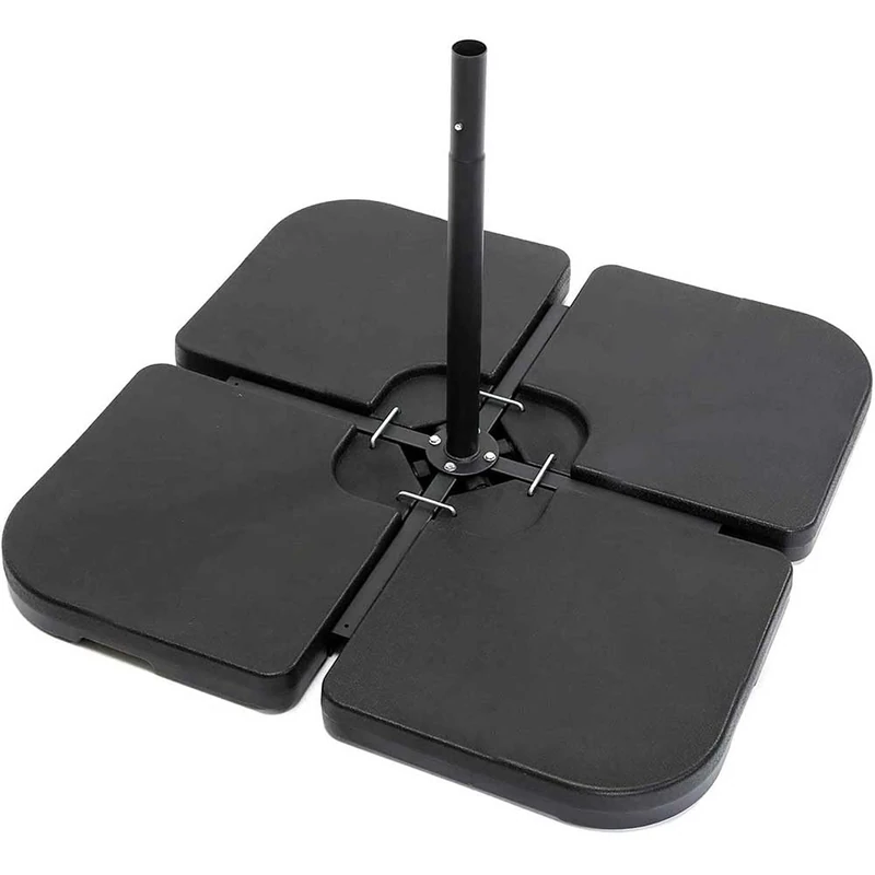 BAKAJI Set of 4 Adjustable Adjustable Parasol Weights for Outdoor Use with Sand or Water Base Suitable for Parasols with Cross Base - Image 1