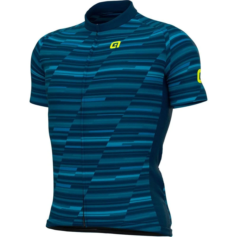 Alé Cycling Men's Solid Step Short Sleeve Jersey, Blue, Medium - Image 1