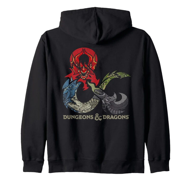 Dungeons & Dragons Dragon Ampersand Logo Zip Hoodie - Image 1