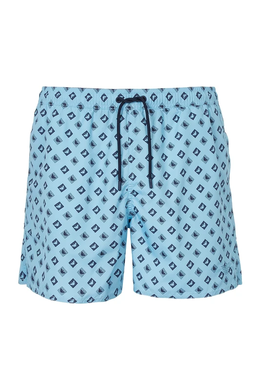 Emporio Armani Men's Emporio Armani Men's Micropattern Boxer Shorts Swim trunks, Sky Blue, 24 UK