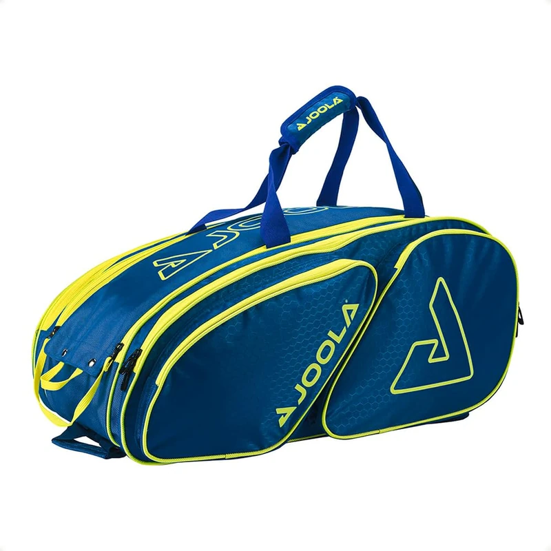JOOLA Tour Elite Pickleball Bag – Backpack & Duffle Bag for Paddles & Pickleball Accessories – Thermal Insulated Pockets Hold 4+ Paddles - with Fence Hook(Navy/Yellow), 18583