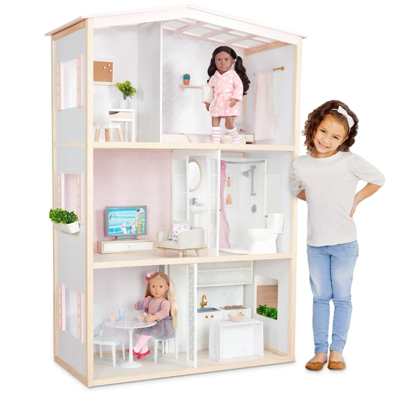 Our Generation – 18-Inch Doll Accessories – Dollhouse Playset – Movable Furniture Pieces – Bedroom, Kitchen, Bathroom & More – Pretend Play 3+ Years– Sweet Home