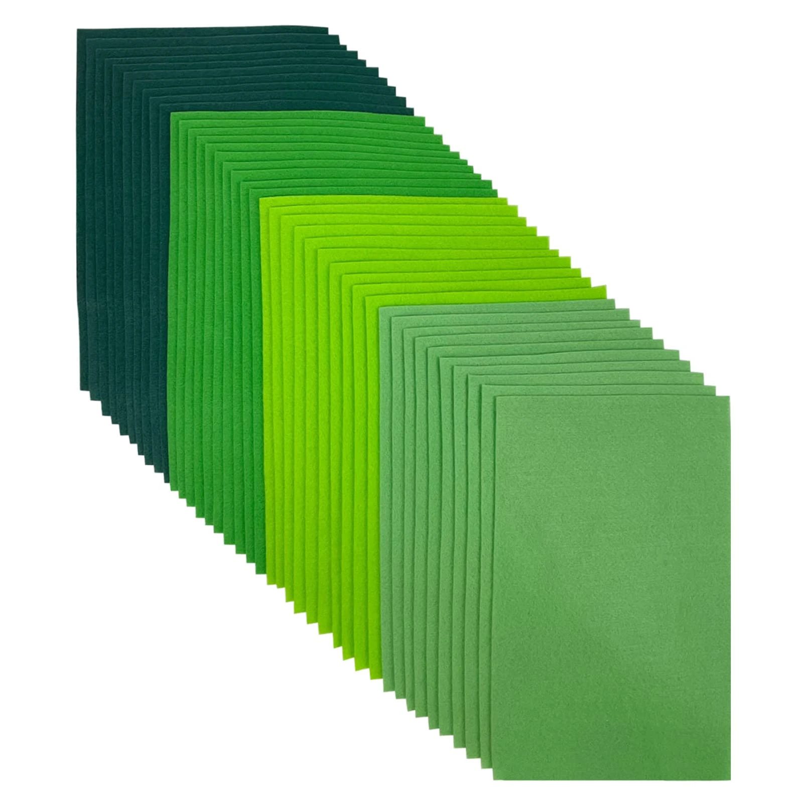 Jtnohx Craft Felt Fabric, 20x30cm Felted Sheets for Crafts, 4 Colours 40 Pieces Colour Felt Sheets for DIY Decorations and Party Projects(Green Series)