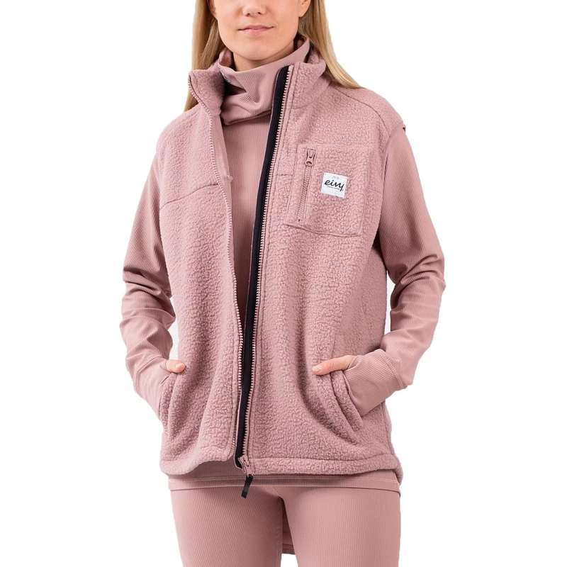 Eivy Women's Lumberjackie Sherpa Vest Fleece Jacket, Faded Woodrose, XXL