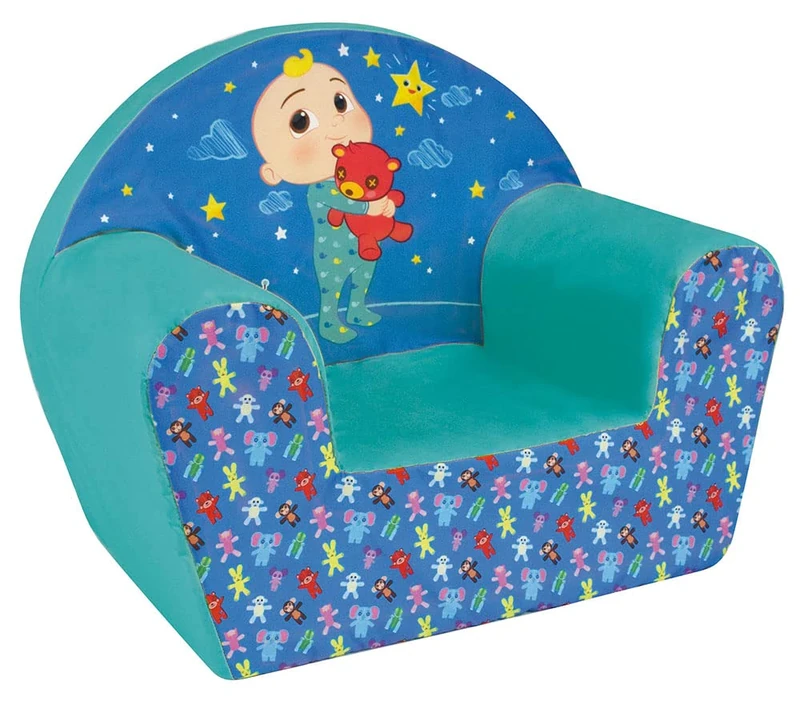 Fun House 713621 Cocomelon JJ Club Chair for Children L 52 x D 33 x H 42 cm Foam Blue S