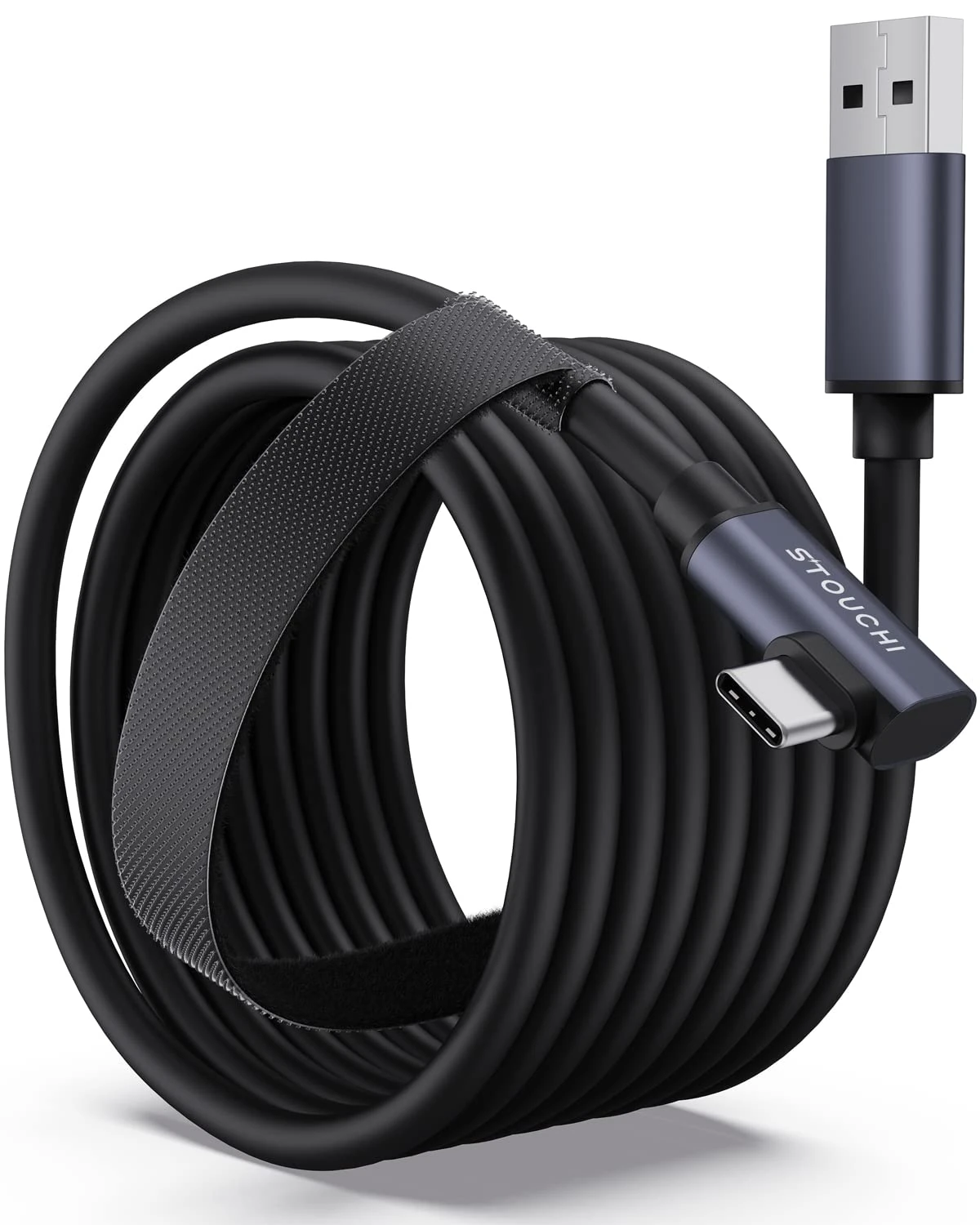 Stouchi Link Cable 5M Compatible With Meta/Oculus Quest3/Quest2/Pro, PICO 4 Steam VR - High Speed PC Transfer Fast Charging USB 3.0 to USB C for Virtual Reality Headsets and Gaming PC - Black