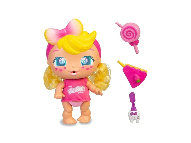 The Bellies From Bellyville - Biggie Kuki Cute, Bellies Babies' Older Sisters Doll, Inflates They Will Eat and Falls Teeth, Gift for Girls and Boys + 3 Years, Famous (700017313)