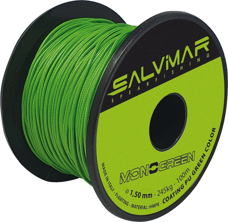 Salvimar Mono Unisex Adult Cutout, Acid Green, Diameter 1.5 mm x 100 m