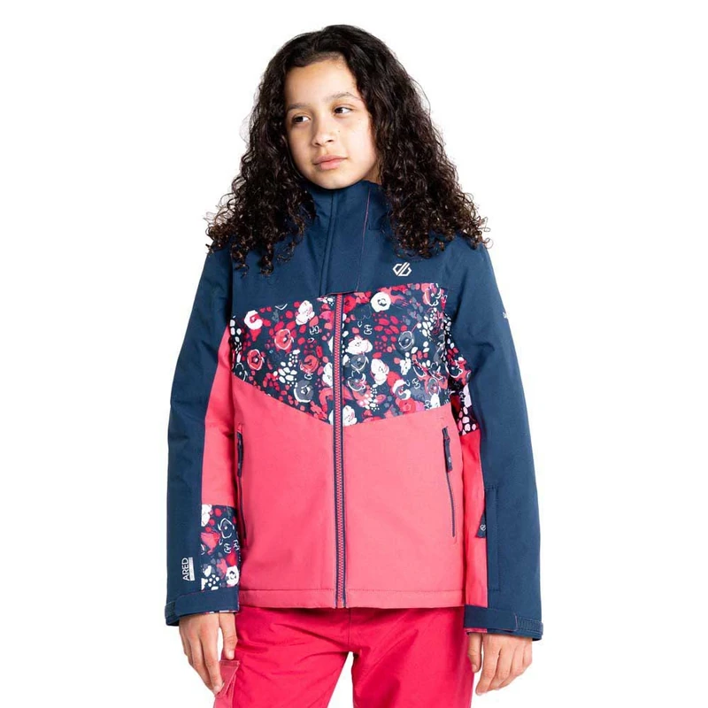 Dare2b Humour II Jacket Kids Ski Jacket, Waterproof & breathable Recycled fabric, Snowskirt, Taped seams, 2 lower zipped pockets, adjustable tech hood