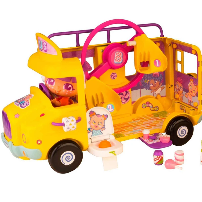 The Bellies From Bellyville 700017318 Mini Bellies Funny Bus Los Dolls, Multicoloured, One Size