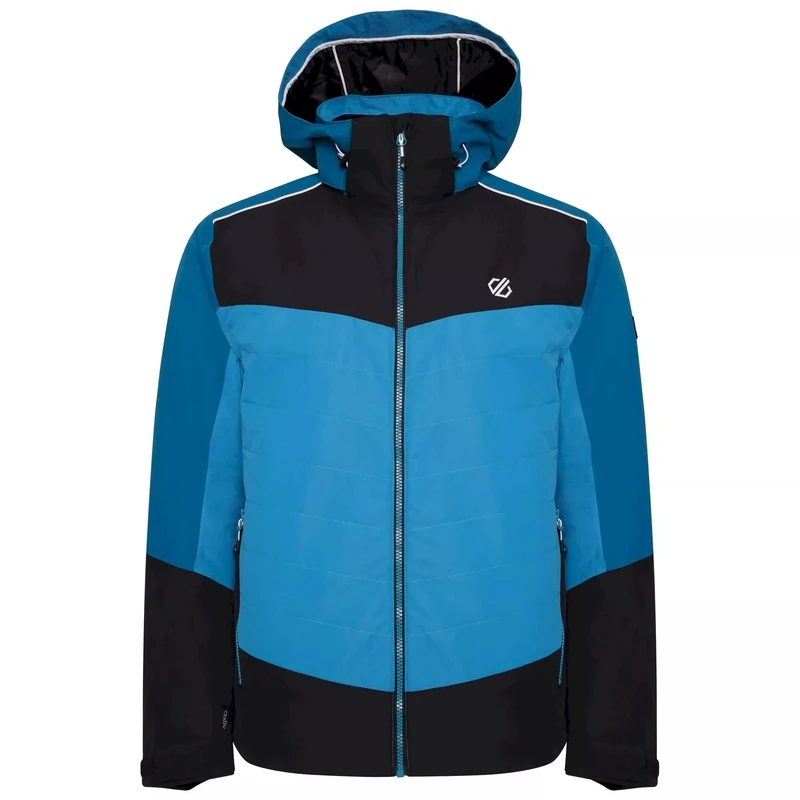 Dare2b Embodied Mens Ski Jacket, Waterproof & breathable Recycled fabric, Snowskirt, Taped seams, 2 lower zipped pockets, adjustable tech hood