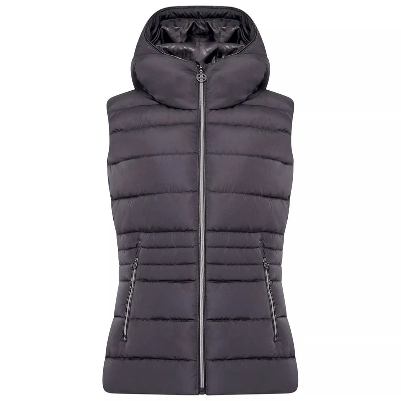 Dare2b Mens Gilet Bodywarmer Womens Jacket recicled water repellent finish, padded jacket withgrown on hood, full zip and 2 low zip pockets