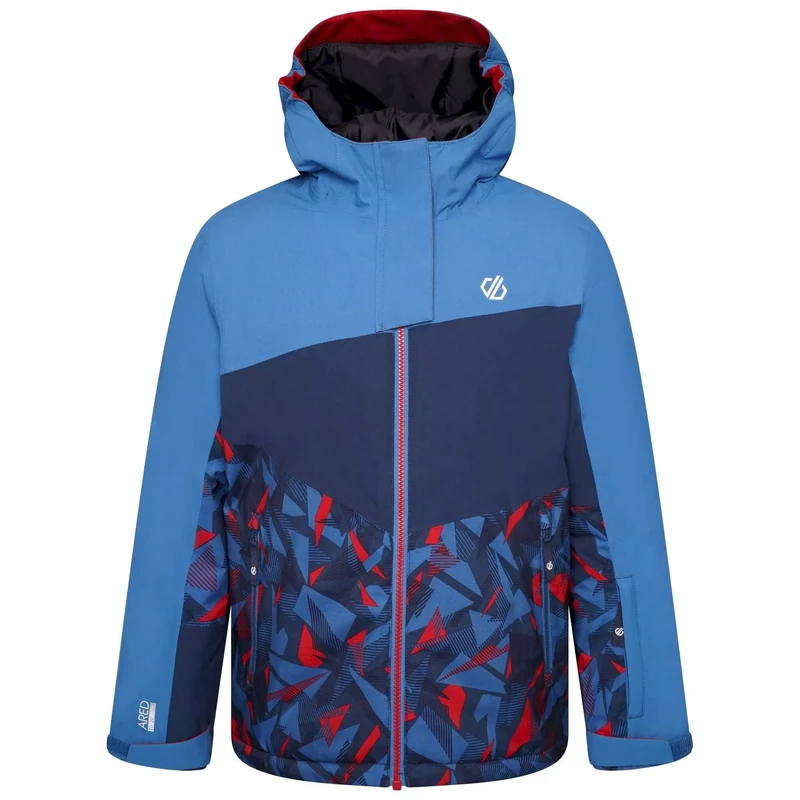Dare 2b Humour II Jacket Kids Ski Jacket, Waterproof & breathable Recycled fabric, Snowskirt, Taped seams, 2 lower zipped pockets, adjustable tech hood