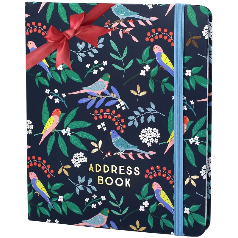 Boxclever Press Large Address Book with 432 Spaces. Address Books with Alphabet Index Hardback, Birthday & Christmas Card Sections, Address Labels & Pocket. Address and Birthday Book - 21.5 x 18.5cm
