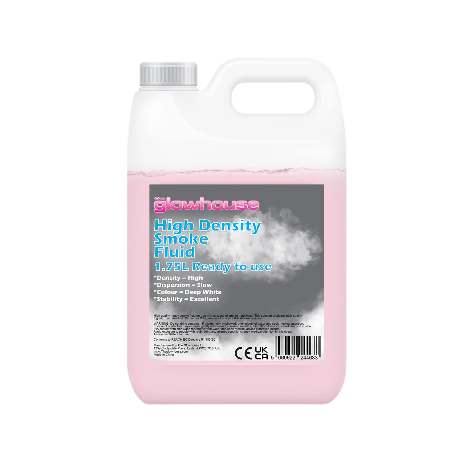 The Glowhouse Long Lasting High Density Smoke Fog Fluid DJ & Party Effect Mist Haze Liquid for Machines 1.75L