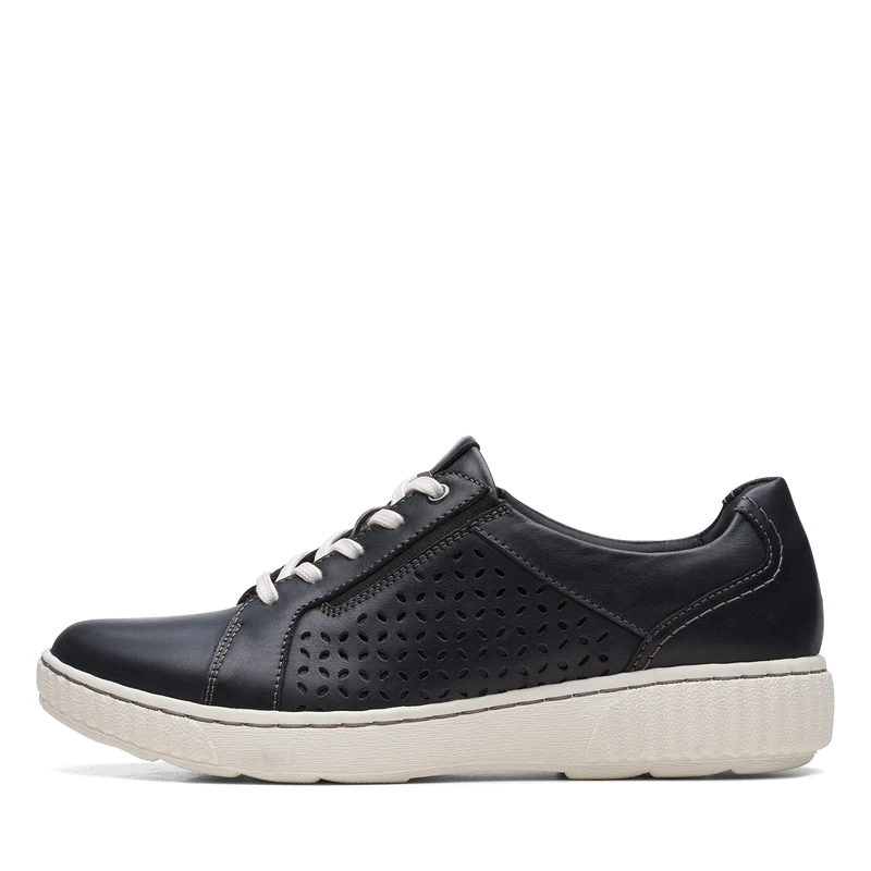 Clarks - Womens Caroline Ella Shoes, Color Black Leather, Size: 6 UK - Image 1