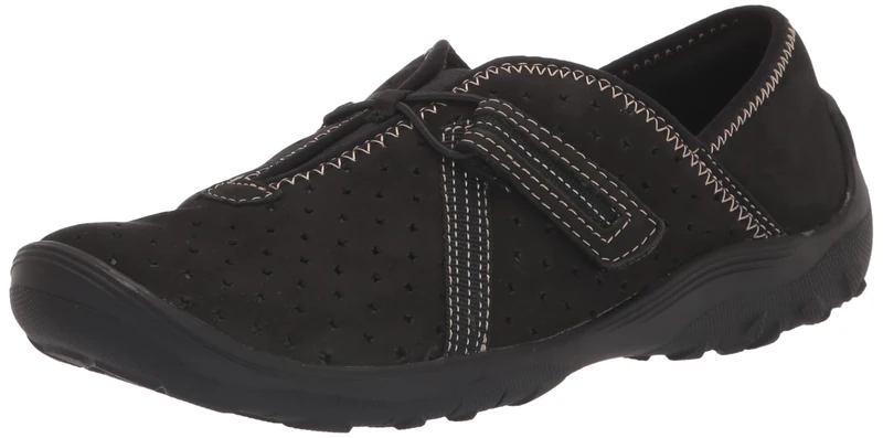 Clarks Womens Fiana Braley Sneaker, Black Leather, 7
