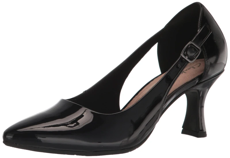 Clarks - Womens Kataleyna Rae Shoes, Color Black Patent, Size: 7.5 UK