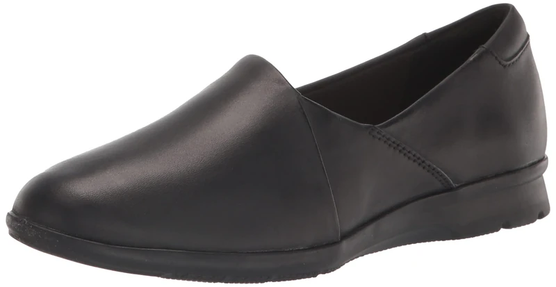 Clarks - Womens Jenette Grace Shoes, Color Black Leather, Size: 5.5 UK