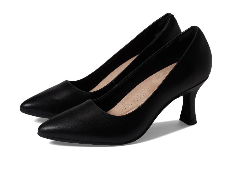 Clarks Women's Kataleyna Gem Pump, Black Leather, 7 UK