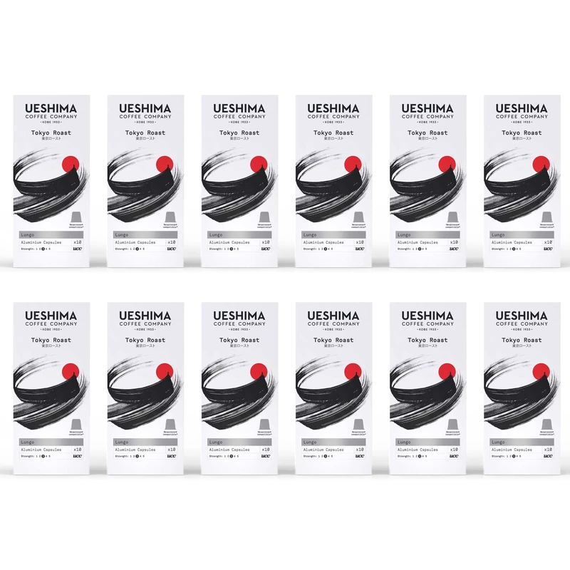 Ueshima Tokyo Roast Coffee Capsules - 12 Packs of 10 Capsules (120 Cups)