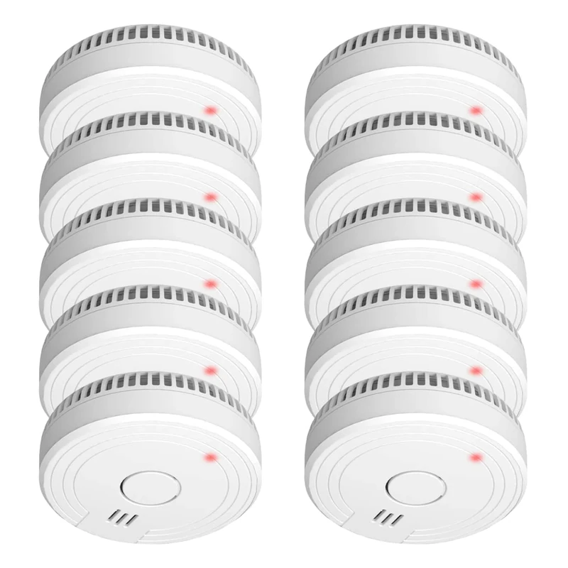 ELRO FS1801 | 10-Piece Smoke Detector Set | 10-Year Sensor | Complies with European Standard EN14604 | White | Set of 10