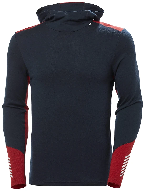 Helly Hansen Men's Lifa Merino Midweight Hoodie, Navy, M