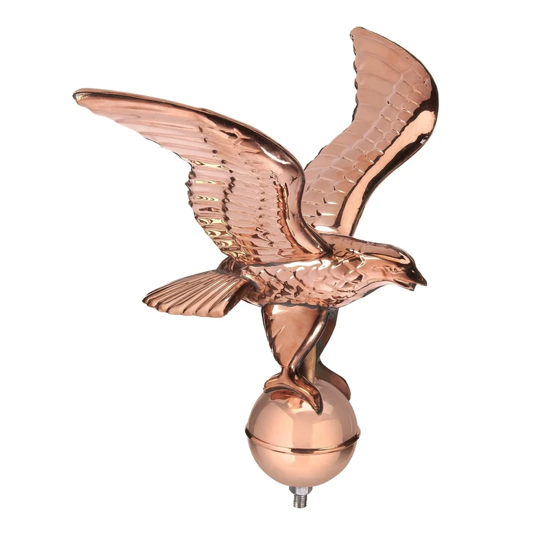 Good Directions, Inc. FP8815 Pure Copper Eagle with Ball Flagpole, 16" Wingspan Flag Topper