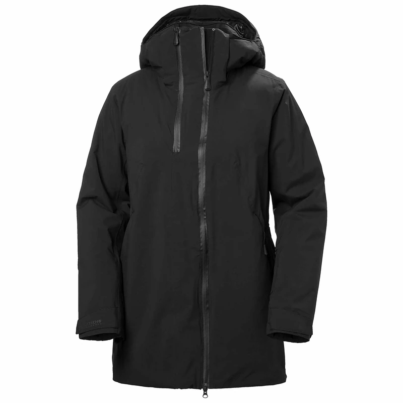 Helly Hansen Women's W Nora Long Insulated Ins Jacket, BLACK, XS UK