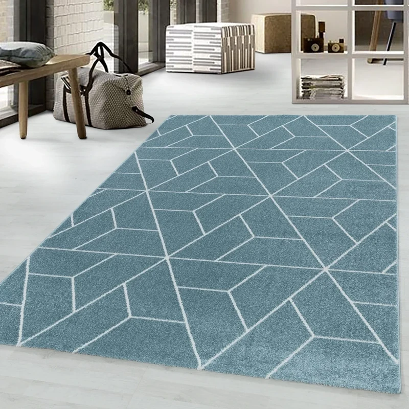 Giantore Designer Rug Pattern Short Pile Rug Flat Pile Rug Living Room