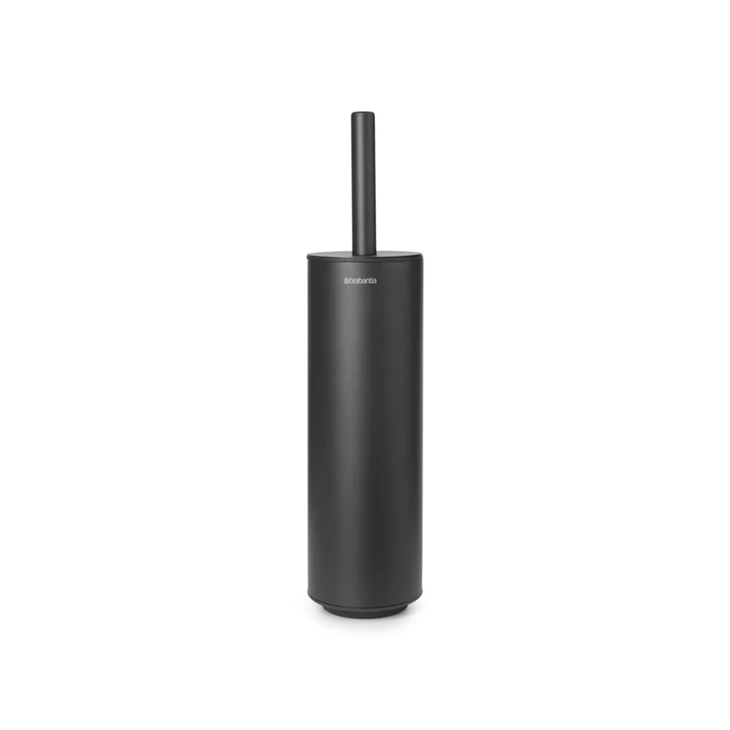 Brabantia - Mindset Toilet Brush and Holder - Bristle Brush - Protective Steel Handle - Corrosion Resistant - Bathroom Accessory - Infinite Grey - 42 x 11 x 9.6 cm