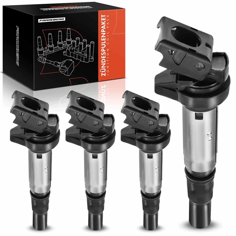 Frankberg 4x Ignition Coil Compatible with 1 Series 3 Series m.i.n.i Berlingo C3 C4 C5 DS3 DS4 DS5 2008 5008 207 208 308 508 Partner RCZ 1.4L 1.6L. Petrol 2006-2024 12137575010