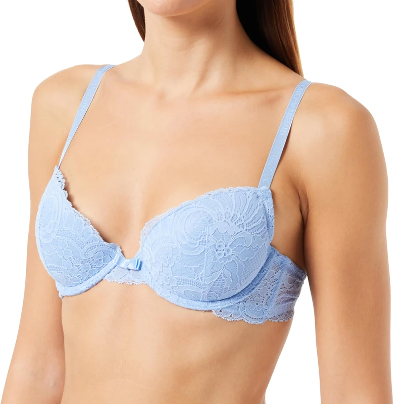 Emporio Armani Underwear Women's Emporio Armani Eternal Lace Bra Push, Opaque, Periwinkle, 32B