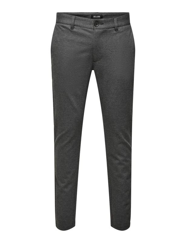 ONLY & SONS Men's ONSMARK TAP Herringbone 2911 Trousers, Black, 34, Black, 34 W/34 L