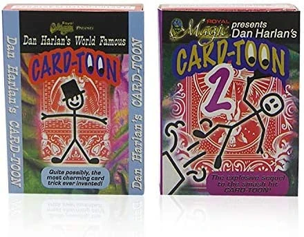 MOMOMAGE Card-Toon #1 and #2 Magic Tricks Deck Close Up Illusions Gimmick Mentalism Playing Card Magic
