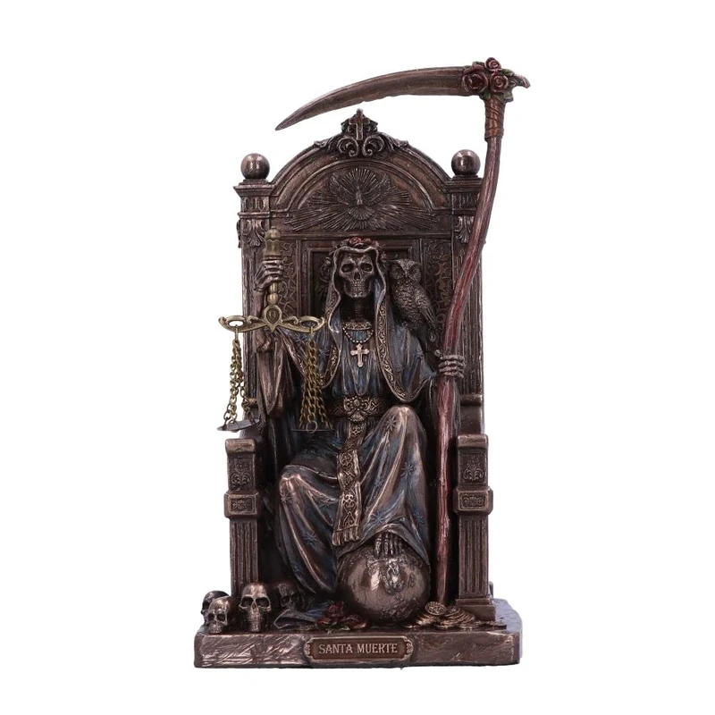 Nemesis Now Santa Muerte's Throne Figurine, Bronze, 22cm