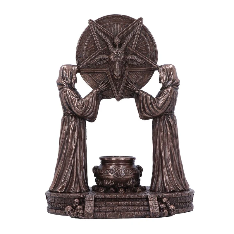 Nemesis Now Baphomet's Altar Figurine 18.5cm, Resin, Bronze, Baphomet Ornament, Baphomet's Altar Figurine, Expertly Hand-Painted, Cast in the Finest Resin - Image 1